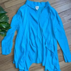 Chico’s bright blue cardigan